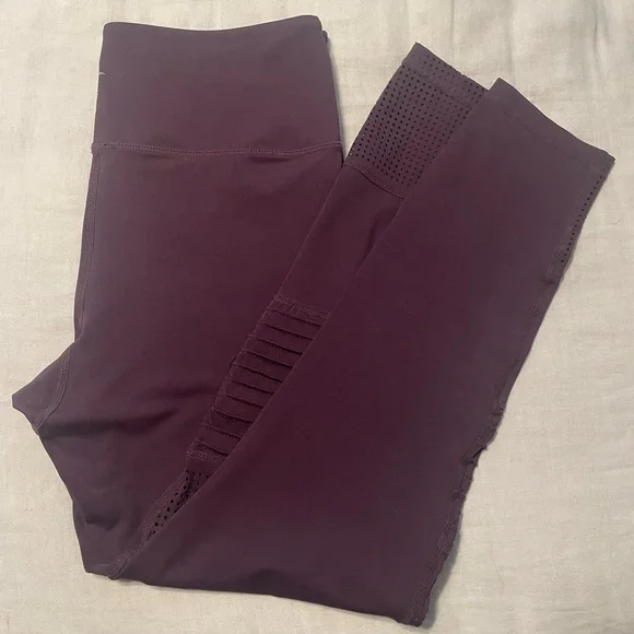 Zyia Blackberry Purple Light n Tight Hi Rise Moto Mesh Leggings Sz 8-10 - Picture 5 of 9